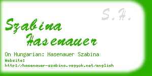 szabina hasenauer business card